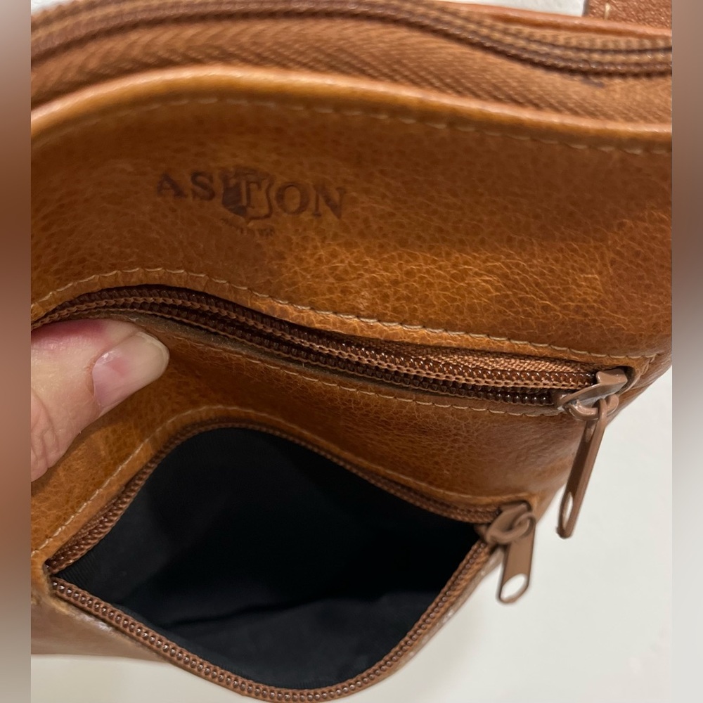 Aston Made in USA🇺🇸Leather Cognac Bag - Picture 14 of 14